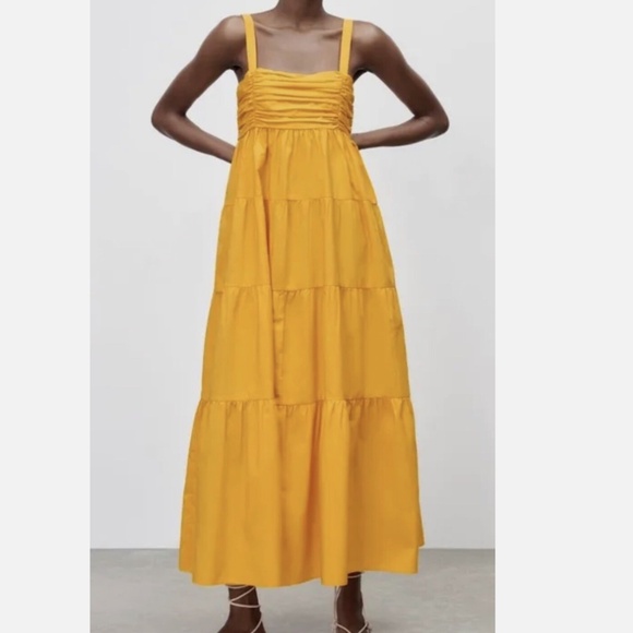 Zara orange maxi dress - Picture 4 of 8